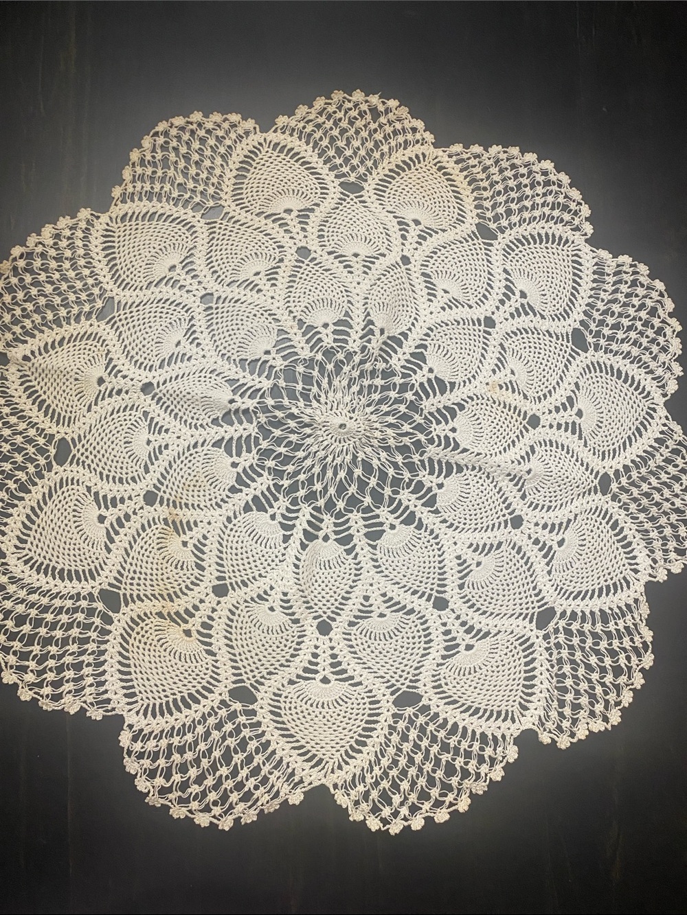 Handmade Cream Crochet Doily - Elegant Table Accent
